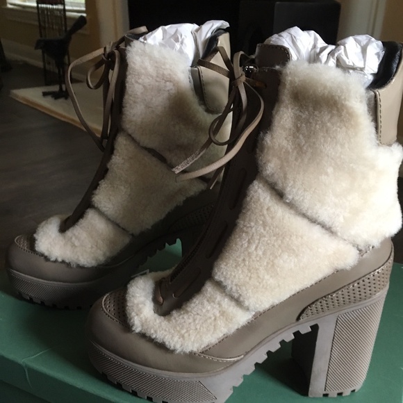 ATELJE71 Asta SHEARLING Zip Lug Ankle boot 6.5 /37 - Picture 6 of 8